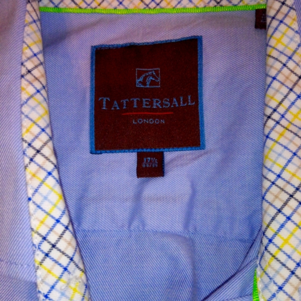 Tattersall London button down french cuffs XL